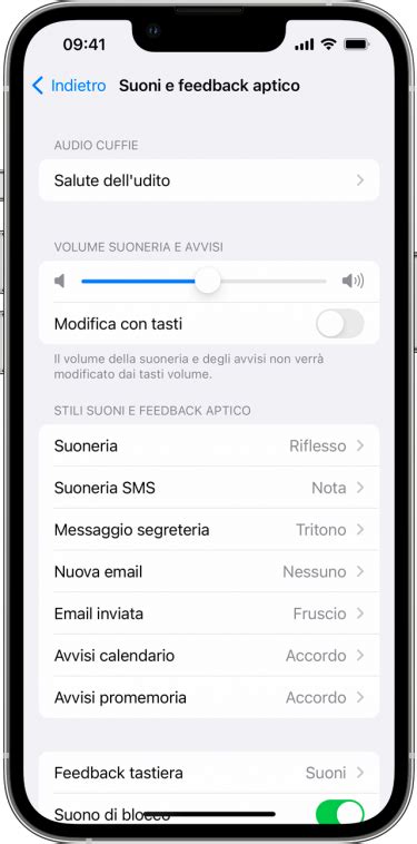 iPhone impostazioni vibrazione