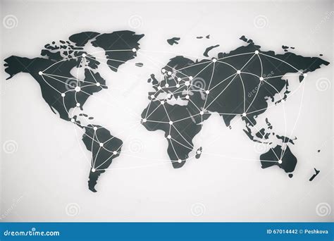 Mappamondo con collegamenti tra persone
