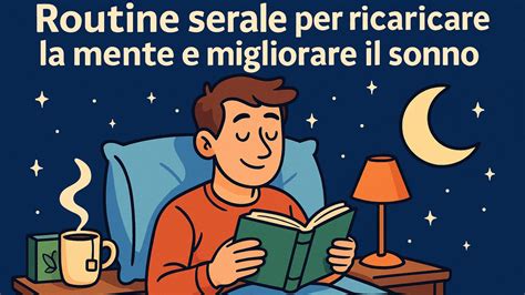 illustrazione di una routine serale rilassante