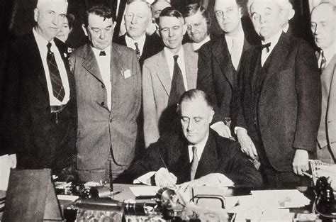 Franklin D. Roosevelt durante la presentazione del New Deal