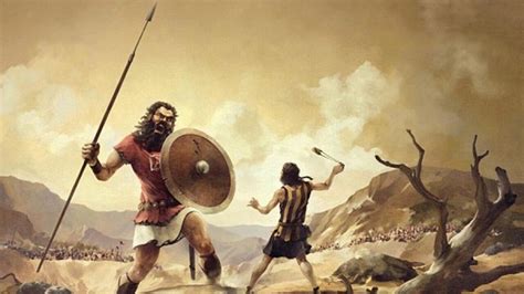 Illustrazione di Davide e Golia