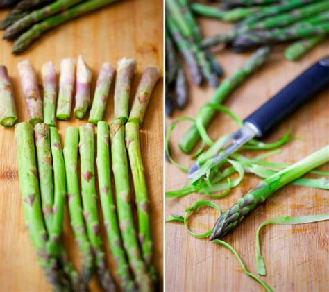 Asparagi tagliati a rondelle e punte separate