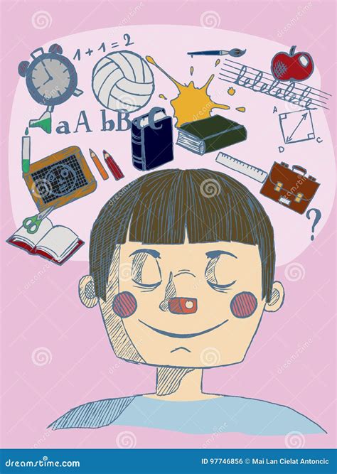 Illustrazione di un bambino che affronta difficoltà nell'apprendimento