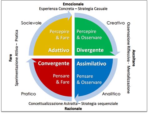 diagramma che illustra le fasi di sviluppo dell'apprendimento