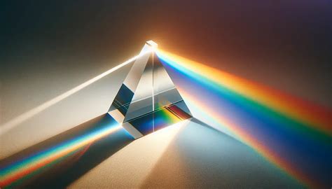 Illustrazione del prisma che scompone la luce in colori
