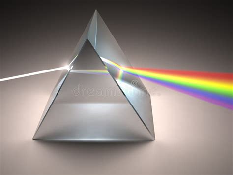 Illustrazione del prisma che riflette la luce su sfondo nero