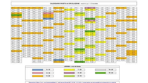 Calendario con blocchi di studio e pause