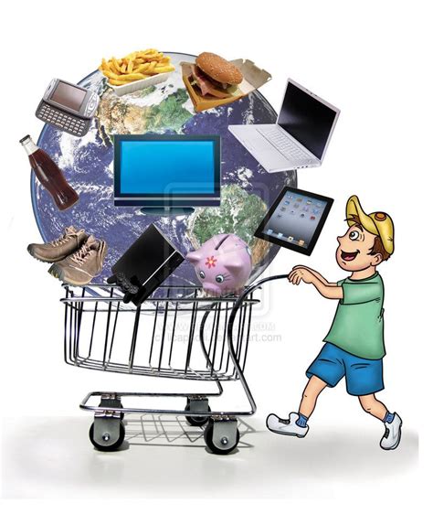 Un'immagine che evoca il consumismo e la tecnologia nell'occidente moderno.