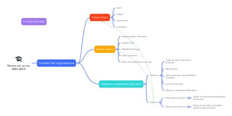 Esempio di mappa mentale per un argomento scolastico