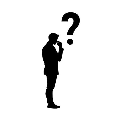 Silhouette di una persona con un punto interrogativo sopra la testa