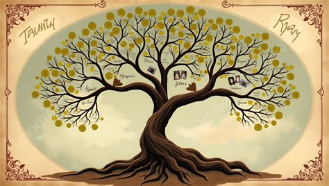 albero genealogico con radici forti