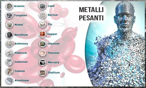 infografica sui metalli pesanti e le loro fonti
