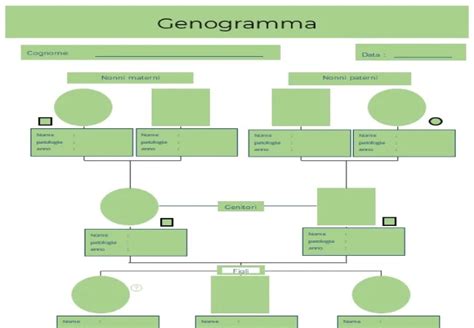 albero genealogico stilizzato per rappresentare il genogramma