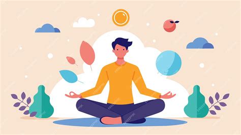 Illustrazione di una persona che medita circondata da elementi naturali come fiori e foglie