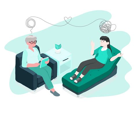 Illustrazione di un colloquio clinico tra uno psicologo e un paziente