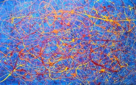 Un'opera d'arte astratta che rappresenta l'energia e la creatività che emergono dal vuoto.