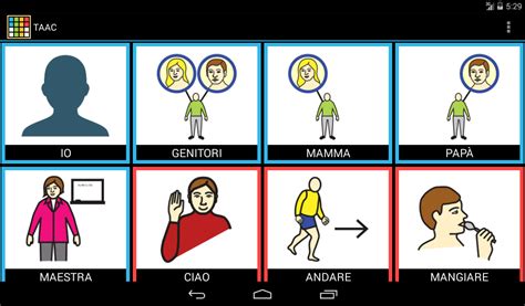 iPad con app di comunicazione aumentativa