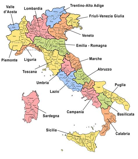 Mappa dell'Italia con evidenziati i casi stimati di demenza per regione