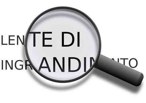 Rappresentazione grafica di una lente d'ingrandimento che esamina un diagramma complesso di connessioni