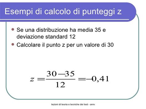 Schema che illustra la trasformazione di punteggi grezzi in punteggi Z
