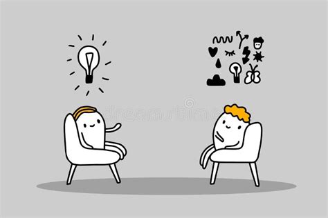 Illustrazione di una seduta di psicoterapia con un analista e un paziente