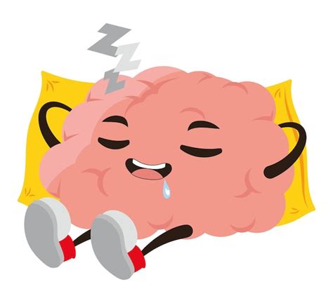 Illustrazione stilizzata di un cervello che dorme serenamente