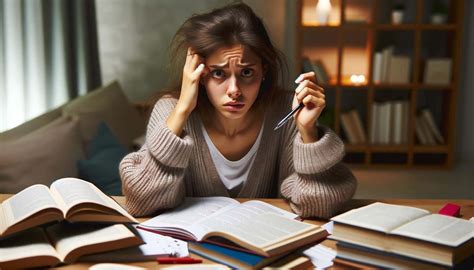 uno studente che studia con ansia