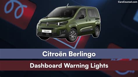 Citroen Berlingo dashboard with warning lights