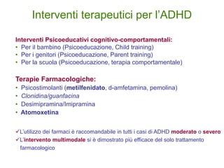 Infografica che illustra i diversi componenti del trattamento multimodale per l'ADHD