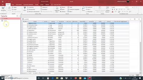 Interfaccia principale di Microsoft Access
