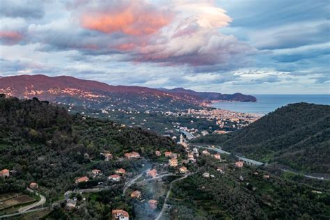 Panorama del Golfo del Tigullio con Chiavari in primo piano