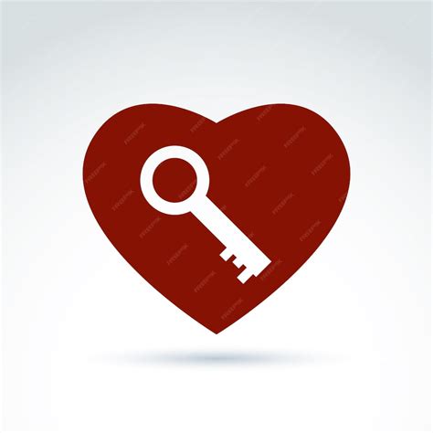 Un cuore stilizzato con una chiave