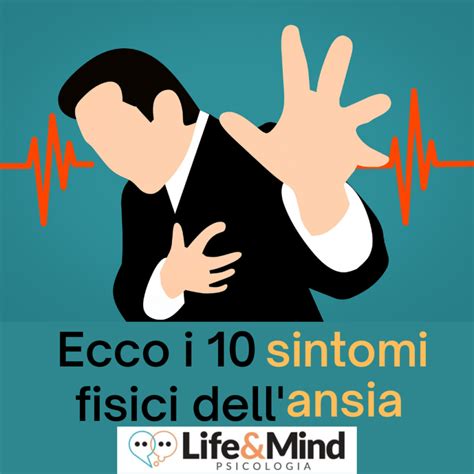 Illustrazione di una persona che sperimenta sintomi fisici dell'ansia come battito cardiaco accelerato e tremori.