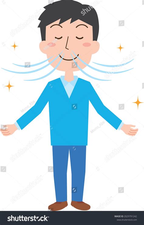 illustrazione di una persona che respira profondamente