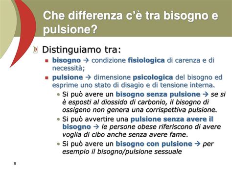 Diagramma che illustra la differenza tra bisogno, desiderio e pulsione