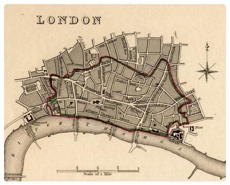 Mappa antica di Londra