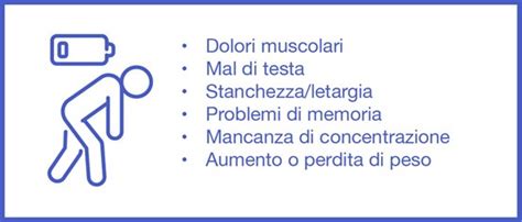 Infografica che illustra i sintomi fisici ed emotivi del burnout
