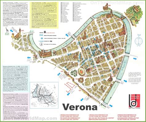 Mappa del comune di Verona con punti di interesse