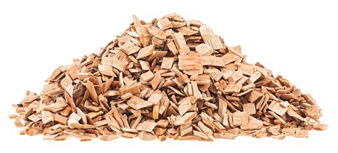Immagine di cippato di legno come biomassa