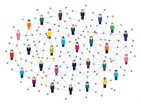 Simbolo di rete di supporto con persone connesse