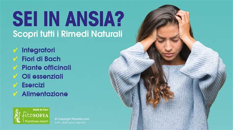 Infografica con i principali rimedi naturali per l'ansia