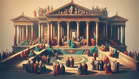 Illustrazione del Foro Romano con il Senato e edifici amministrativi