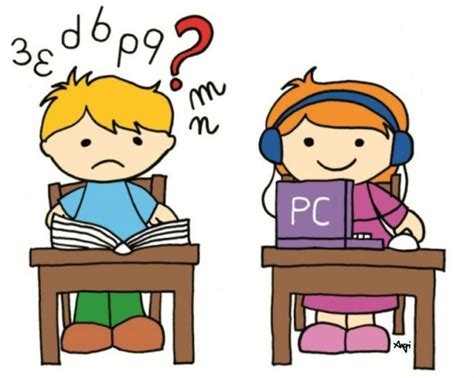 bambino che studia con strumenti compensativi