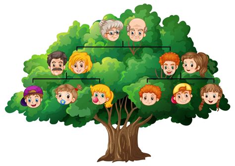 albero genealogico con diverse generazioni