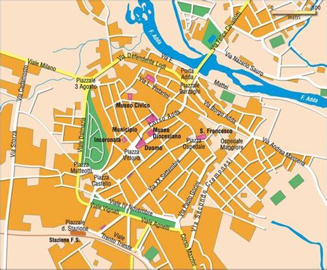 Mappa della città di Lodi