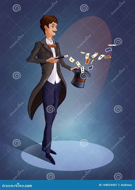 Illustrazione antica di un illusionista che esegue un trucco con le coppe