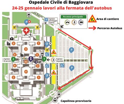 Segnaletica per l'Ospedale di Baggiovara