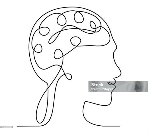 Illustrazione di pensieri intrusivi che fuoriescono da una testa