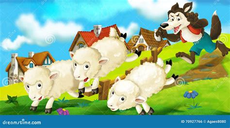 Illustrazione di un lupo con una pelle di pecora