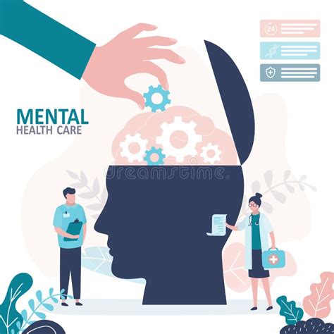 Illustrazione di uno specialista della salute mentale che parla con un paziente